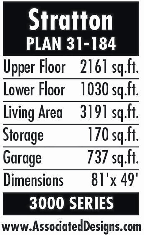 Sloped lot Stratton house plan offers reverse living floor plan