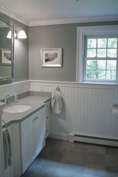 Modern Bead Board Bathroom