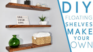 Floating shelves can enhance any area