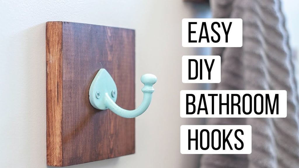 How to replace a bathroom towel bar with cute hooks