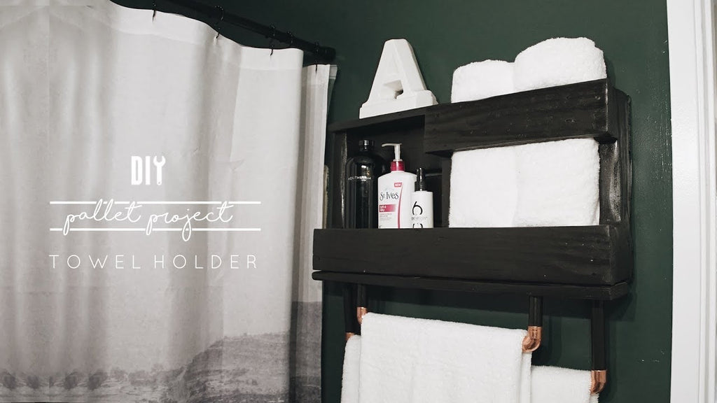 DIY Pallet Towel Rack Small Bathroom Storage by Living to DIY with Rachel Metz (1 year ago)