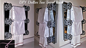 DIY Bathroom Mirrored Decor 💎 made with Dollar Tree Materials / Towel Rack by Creative Living Lifestyles (2 years ago)