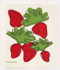 Strawberries Swedish Dishcloth - Connecticut Made!