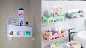 Multipurpose kitchen bathroom shelf wall holder storage rack from Amazon.