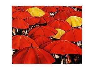 Trends Red Umbrella Art