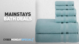 Walmart Top Cyber Monday Mainstays Bath Deals: Mainstays Performance Bath Towel 6-Piece Set ...