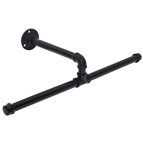 Duzzy Industrial Pipe Wall Mount Clothing & Garment Rack Hardware Towel Racks for Clothing Display Bathroom Accessory