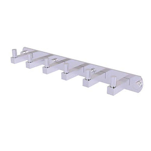 Allied Brass MT-20-6-SCH Montero Collection 6 Position Tie and Belt Rack, Satin Chrome