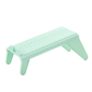 8Pcs Plastic Shoes Storage Rack Shleves Double-Wide Shoe Holder Save Space Shoes Organizer Stand Shelf for Living Room Green Color
