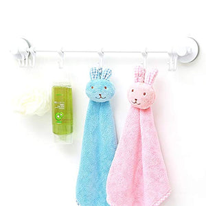 Ping Bu Qing Yun Towel Rack-ABS, Punch-Free, 8 Hooks, Suction Cup Bathroom Towel Rack, Suitable for Bathroom, Kitchen, Home. Towel Rack (Color : Silver Gray)