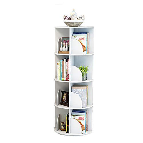 ZXY Revolving Bookshelf,Easy Assembly Multifunctional Bookcase Simple Modern Table Floor-Standing Storage Rack Multi-Tier for Home-C 40x128cm(16x50inch)