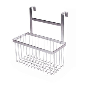 kaileyouxiangongsi Over The Cabinet Kitchen/Bathroom Storage Organizer Basket Rack, Sandwich Bags, Cleaning Supplies - Large, Stainless Steel
