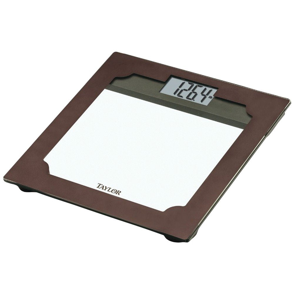 Taylor 75804192 Digital Glass Bath Scale 400lb Capacity LCD Display Bronze