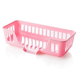 New Cutlery Sponge Drainer Kitchen Sink Bathroom Drying Rack Organizer Storage - Pink Ameesi