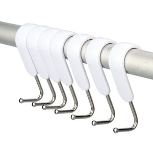 Flammi 7-Pack Stainless Steel Small S Shaped Hooks Swivel Hooks 360 Degree Rotatable Hangers for Towel Hat Coat
