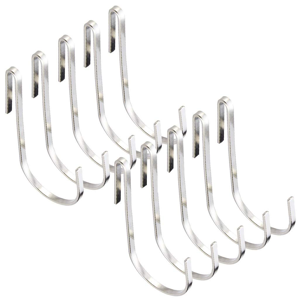 Pot Rack Hanging Hooks for Kitchen Accessory Hanging Pans S Shaped Stainless Steel Metal Set of 10