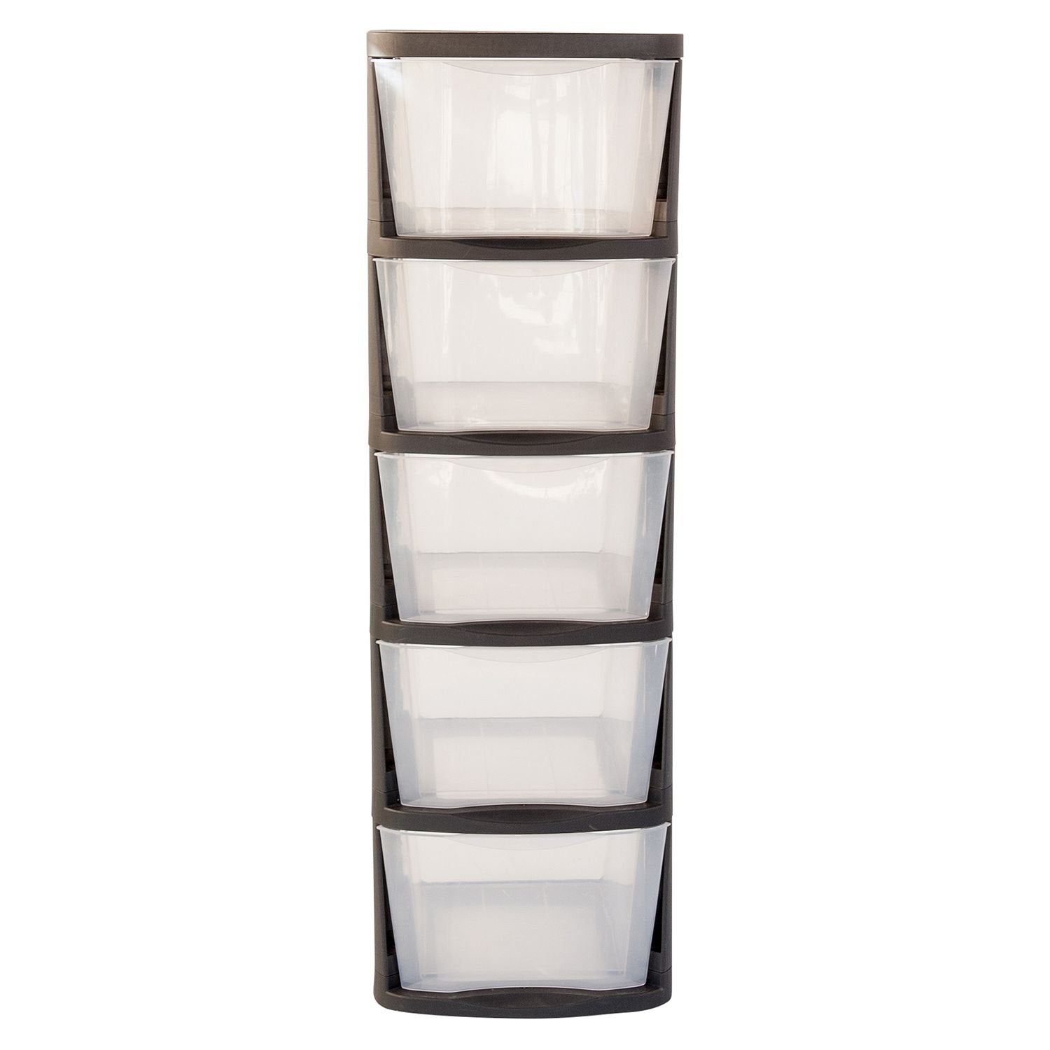 Product of Muscle Rack 5-Drawer Clear Plastic Storage Tower with Black Frame - Drawers & Cabinet Organizers [Bulk Savings]