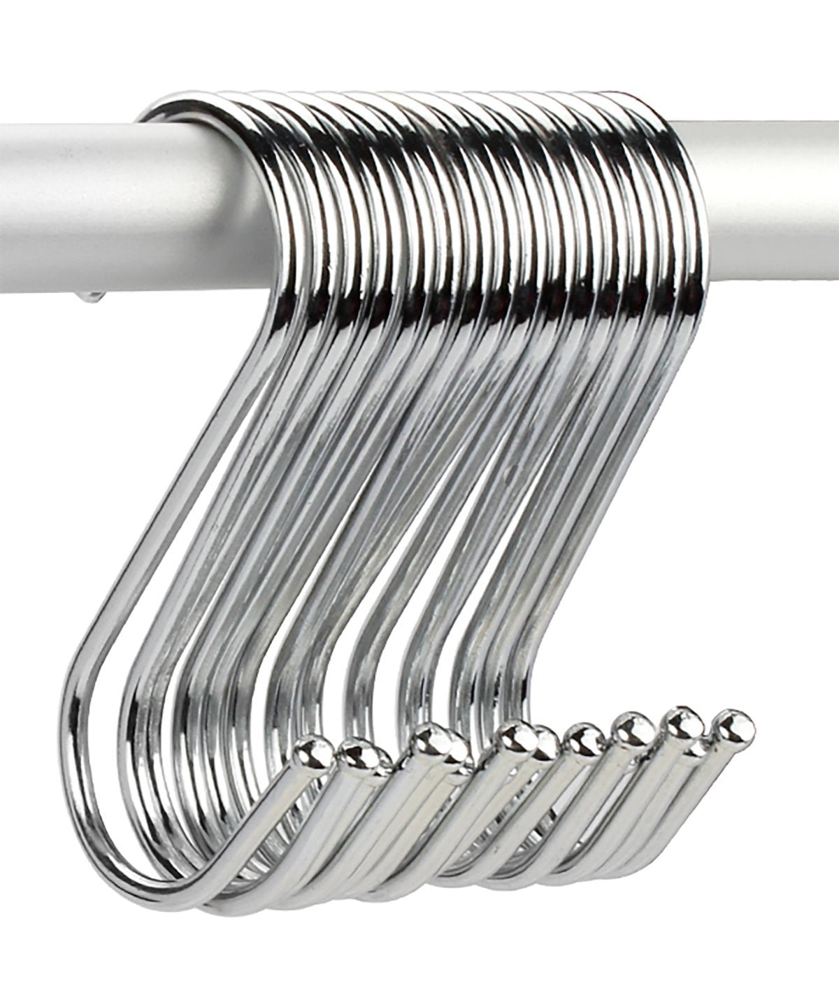 Gikbay S Hooks-Heavy-Duty Stainless Steel Hook, Gardening Tools for Plants, Silver Hanging Hooks Installation Hardware Designed for Any Kitchen (M, 20 Pcs)