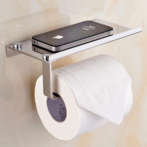 Bathroom Paper Phone Holder Shelf Towel Rack